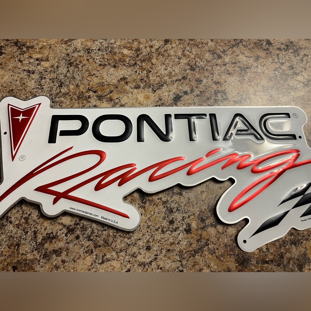 Pontiac Racing Metal Sign NEW - Picture 2 of 3